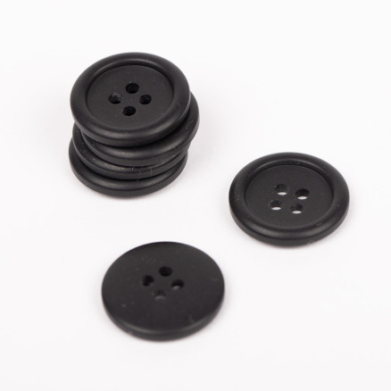 Drops Knapper Mat Sort 18mm - 50 stk på tilbud!