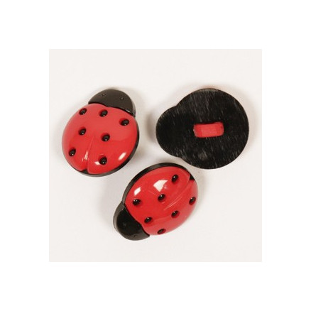 Drops Mariehøne Knap 18mm - 50 stk til Kreativ DIY