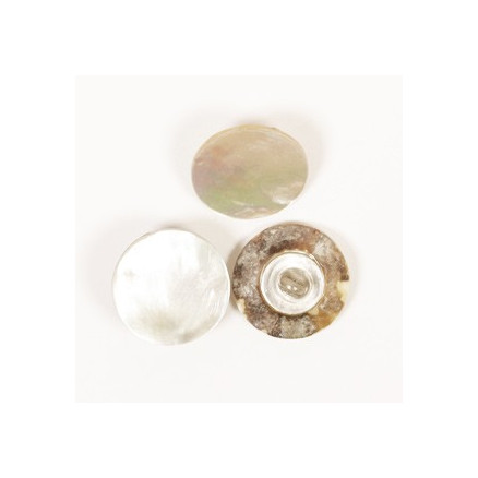 Drops Perlemorknap U Hul 15mm 523 - 50 stk Tilbud!