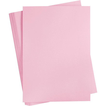Kreativ A2 Karton i Lys Pink - 100 Ark i 1 Pakke