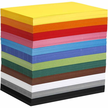 Farverig A4 Karton, 180g, 1200 Ark - Perfekt til Kreativitet