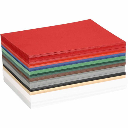 Julekarton A6, 300 ark i blandede farver, 180 g
