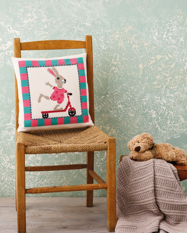 Broderi Kit - Hare Motivet til Pude fra By Permin