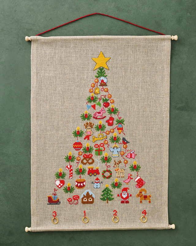 Adventstræ fra By Permin - Julebroderi Tilbud!