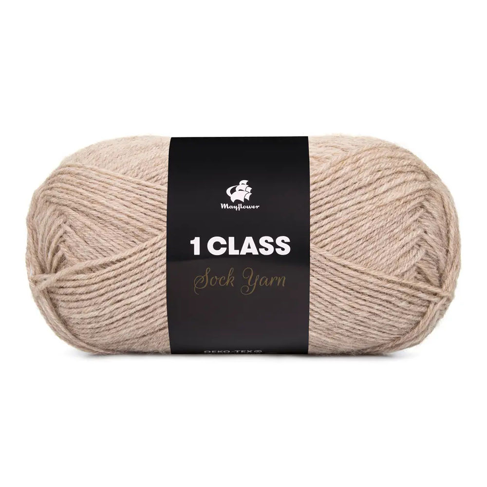 1 Class - strømpegarn - Lys sand melange (39)
