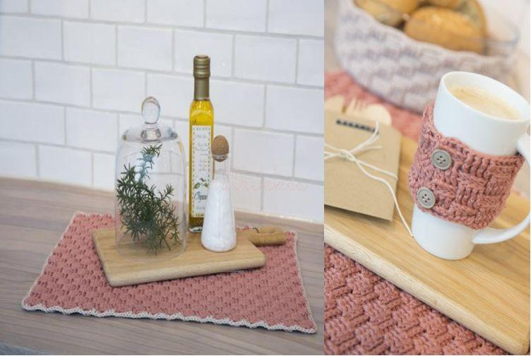 2 dækkeservietter og 2 kopvarmere - Viking Design 1705-1A+C Kit - Viking Bamboo, fra Viking