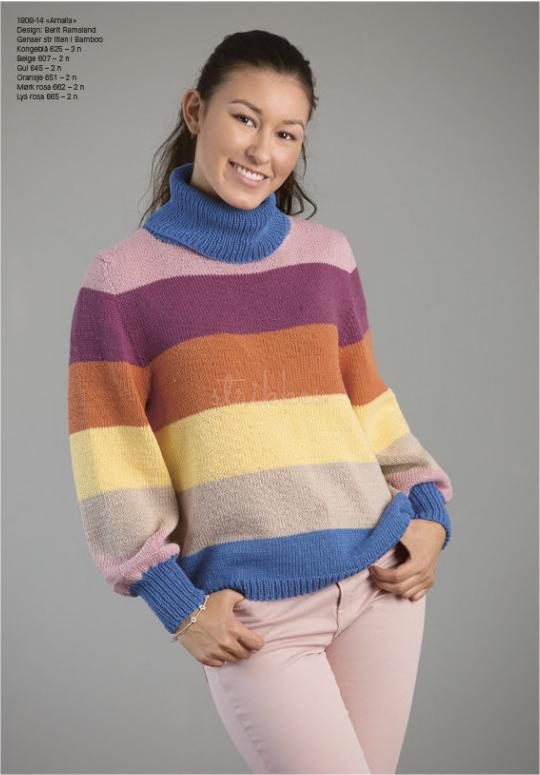 "Amalia" Genser - Viking Design 1808-14 kit - S-XL - Viking Bamboo, fra Viking