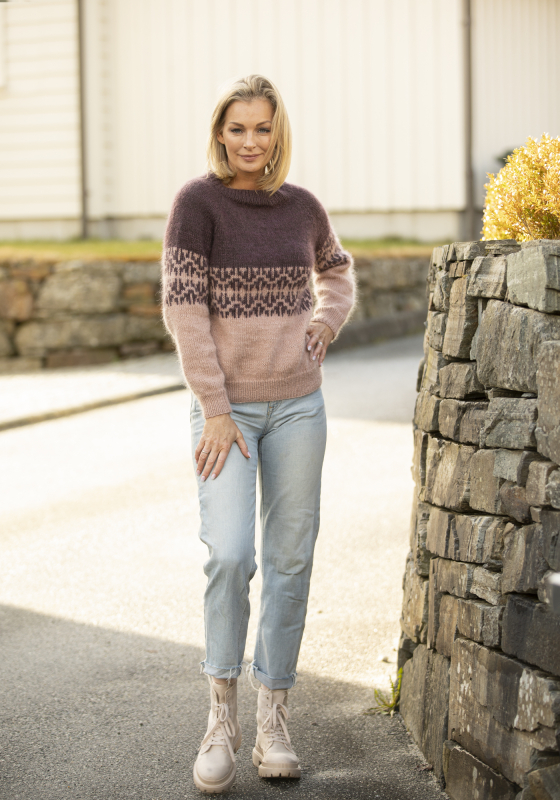 "Aster" Genser - Viking Design 2213-6 Kit - XS-XL - Viking Trend Merino Petite og Viking Kid-Silk, fra Viking