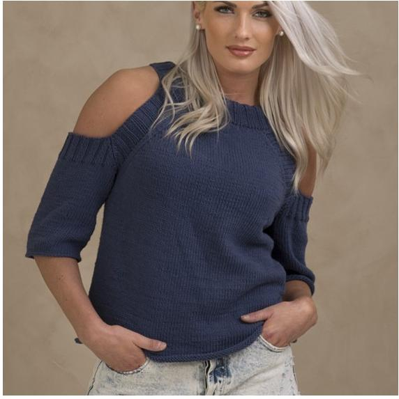 "Blåstjerne" Genser - Viking Design 1702-2 Kit - XS-XXL - Viking Vår, fra Viking