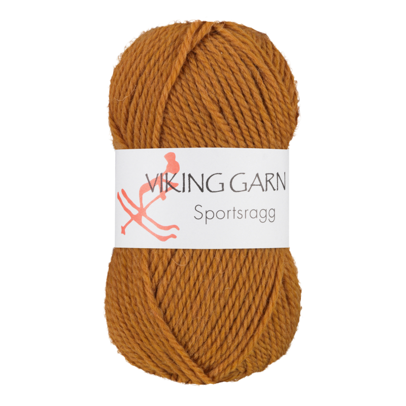 Viking Sportsragg - 546 Okkergul, Uld/Akryl/Nylon, fra Viking