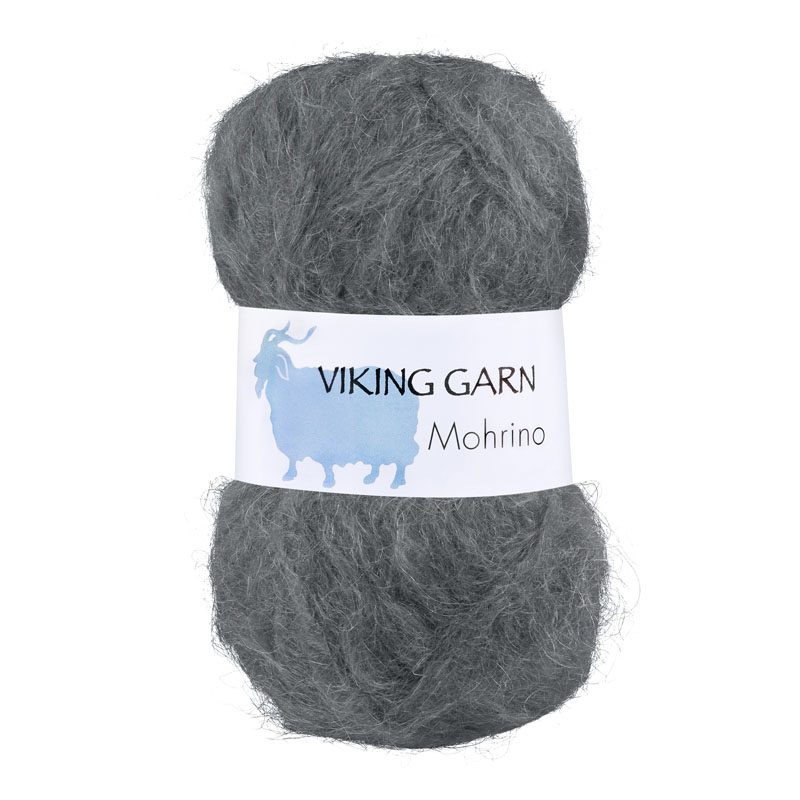 Viking Mohrino - 515 Mørk Grå, Mohairgarn, fra Viking