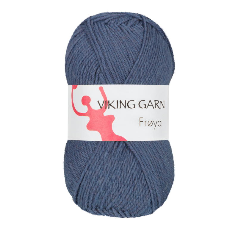 Viking Frøya - 225 Jeansblå, Uld/nylon, fra Viking
