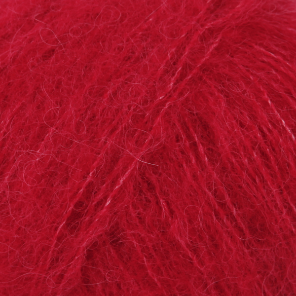DROPS Brushed Alpaca Silk 07 Rød, Alpacagarn/Silke, fra DROPS Design