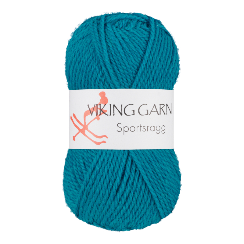 Viking Sportsragg - 529 Turkis, Uld/Akryl/Nylon, fra Viking
