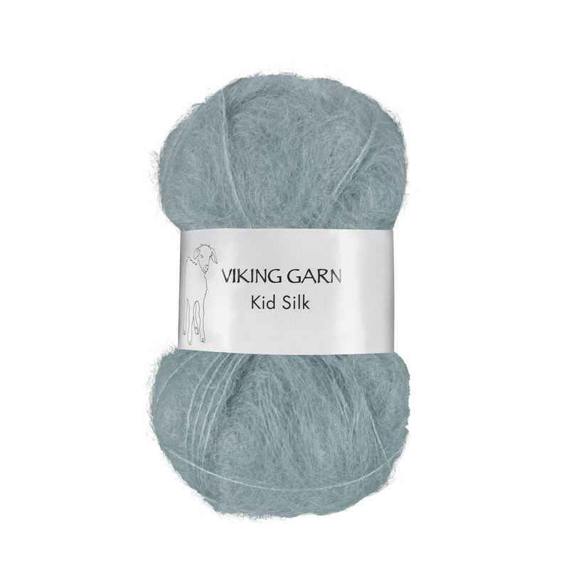 Viking Kid Silk 314 Støvet petrol, Mohair/Silk, fra Viking