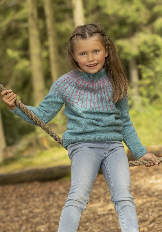"Aldis" genser- Viking Design 2332-2A Kit - 2-12 år - Viking Wool, fra Viking