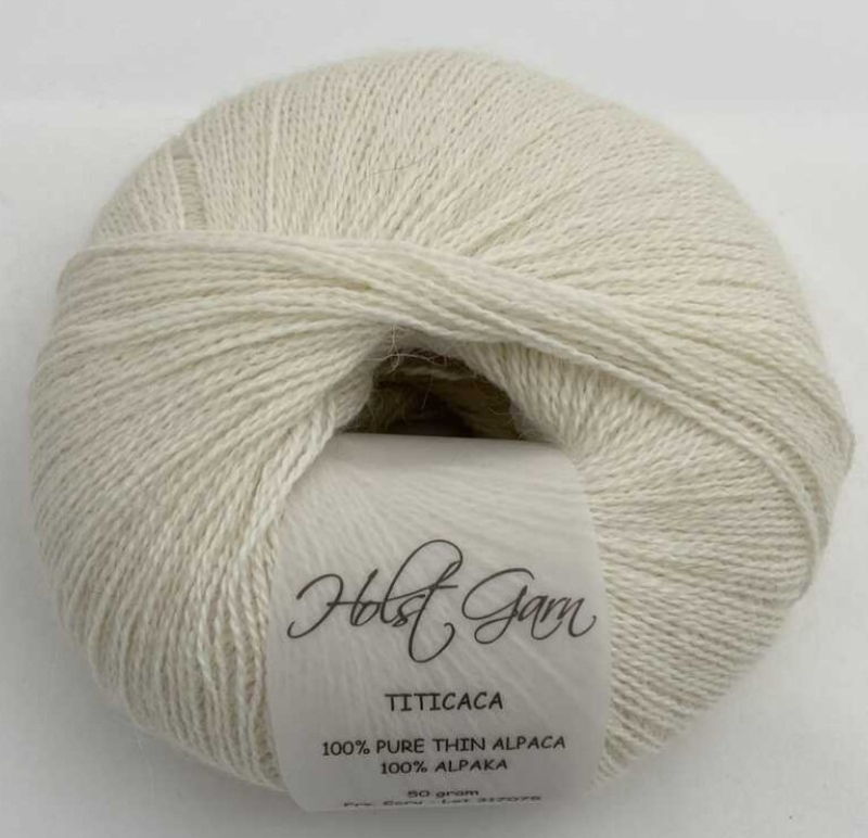 Holst Garn Titicaca - 01 Ecru, 100% Tynd Alpaca, fra Holst Garn