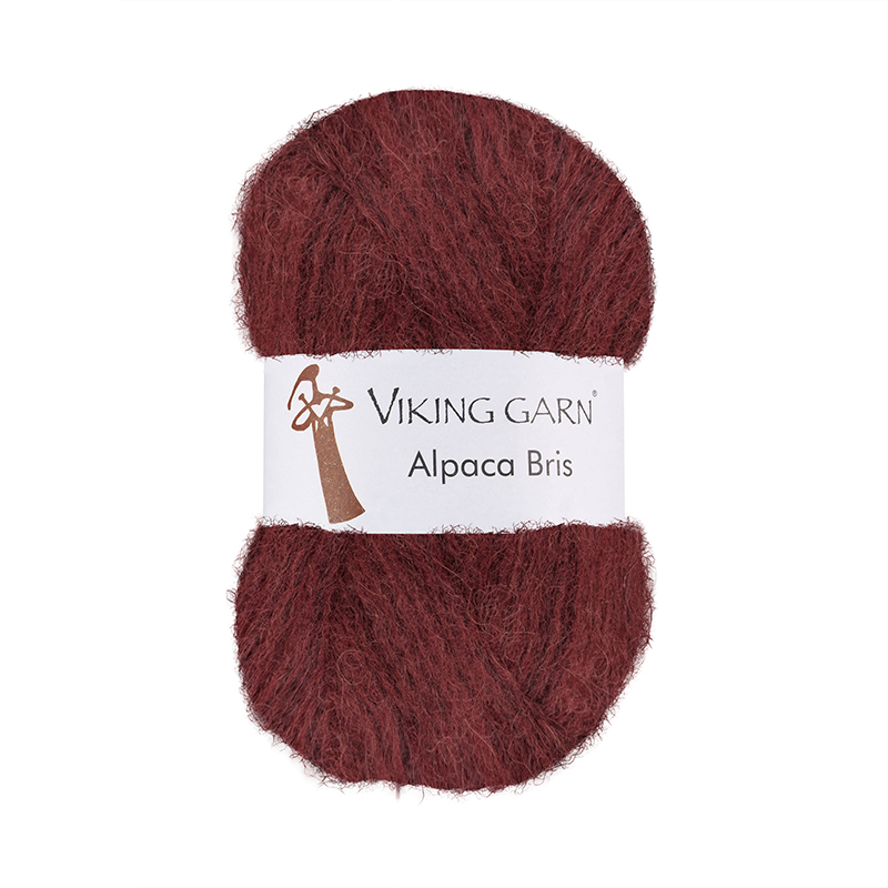 Viking Bris - 354 Burgunder, Alpacagarn, fra Viking