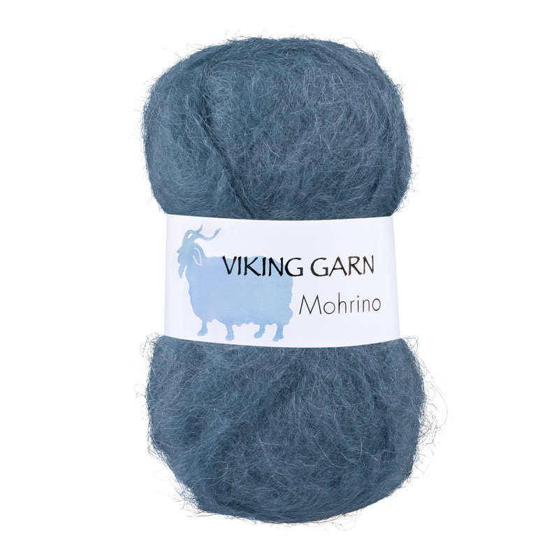 Viking Mohrino - 522 Gråblå, Mohairgarn, fra Viking