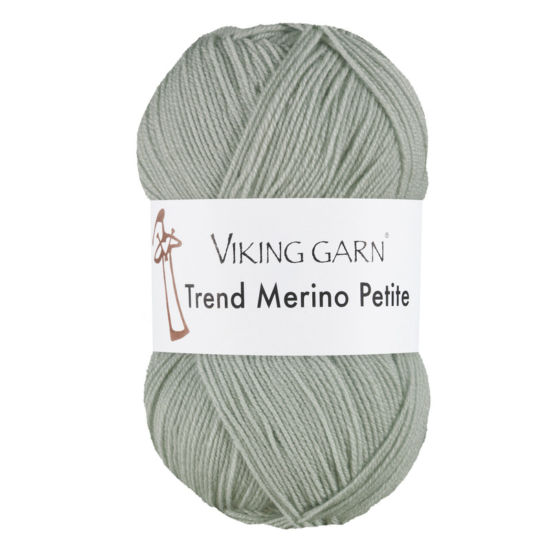 Viking Trend Merino Petite 334 Støvet lys grøn, Merinould, fra Viking