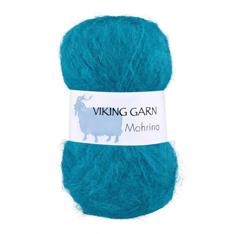 Viking Mohrino - 529 Turkis, Mohairgarn, fra Viking