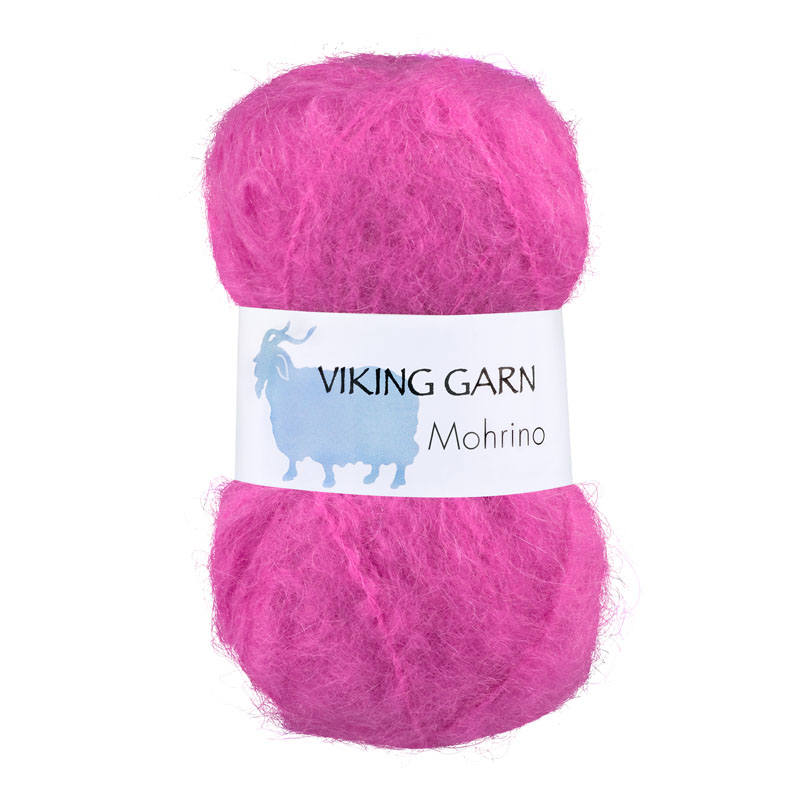 Viking Mohrino - 563 Cerise, Mohairgarn, fra Viking