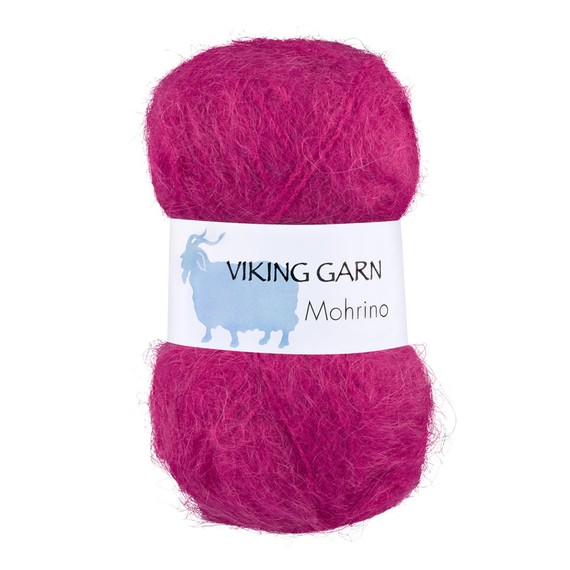 Viking Mohrino - 565 Hindbær, Mohairgarn, fra Viking