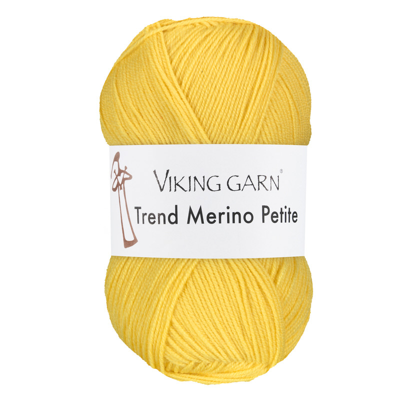 Viking Trend Merino Petite 340 Gul, Merinould, fra Viking