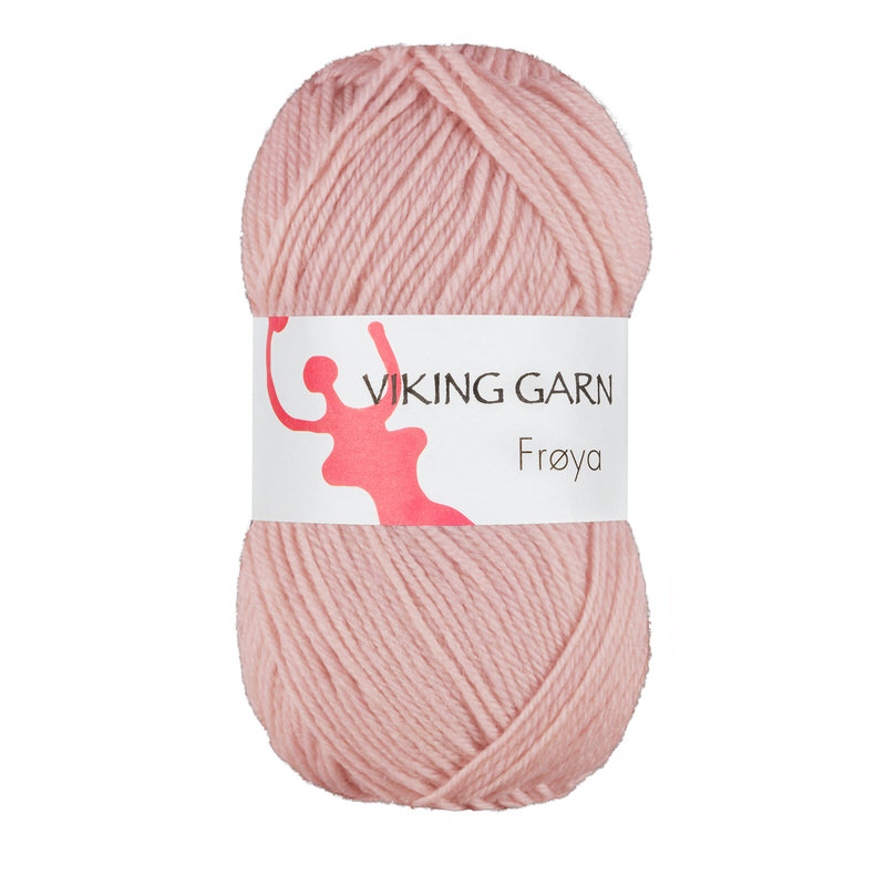 Viking Frøya - 262 Pudderrosa, Uld/nylon, fra Viking