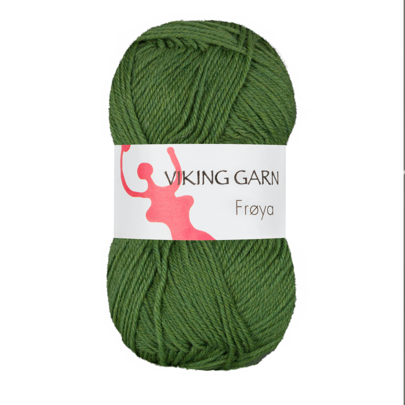 Viking Frøya - 234 græsgrøn, Uld/nylon, fra Viking