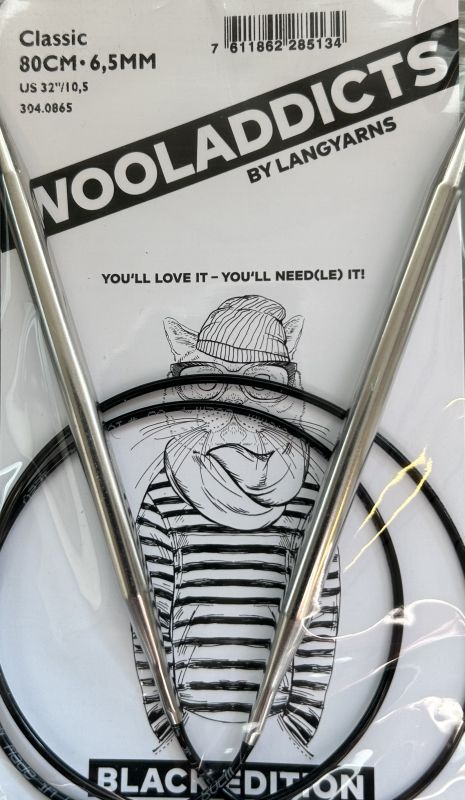 9,0 mm - Addi black Classic Rundpinde 50 cm, fra Addi