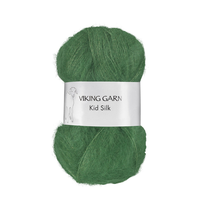 Viking Kid Silk 332 Grøn, Mohair/Silk, fra Viking