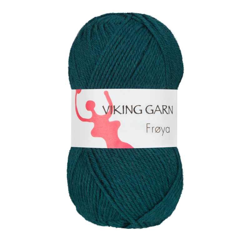 Viking Frøya - 233 Mørk petrol, Uld/nylon, fra Viking