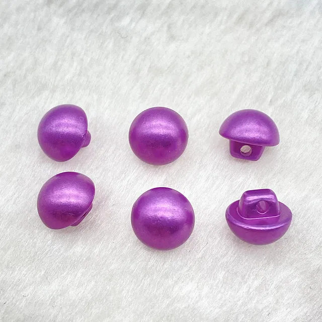 Gammelrosa champignon plastikknap, 10 mm