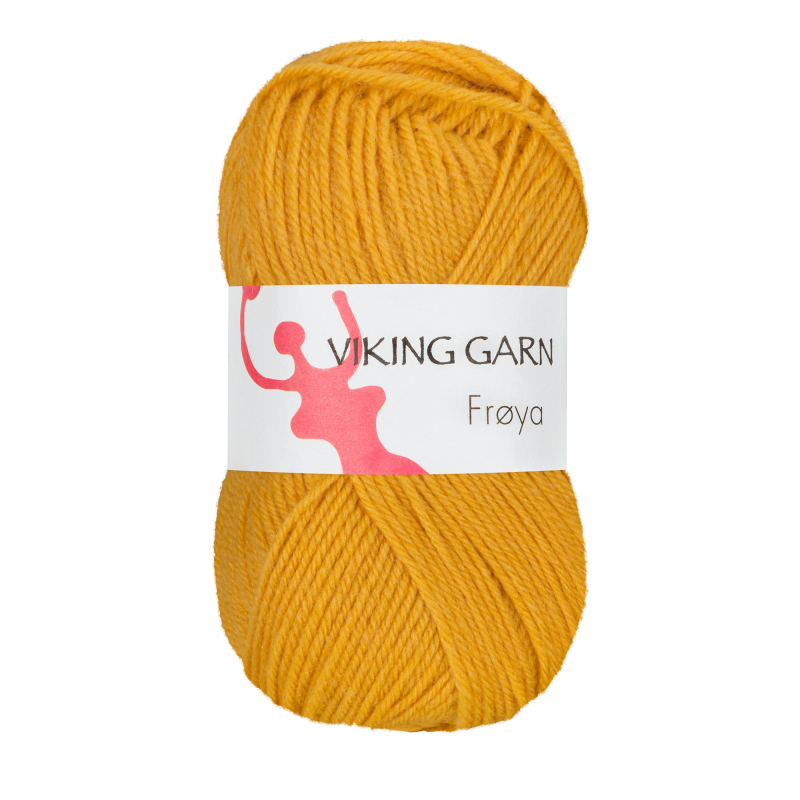 Viking Frøya - 240 Gul, Uld/nylon, fra Viking