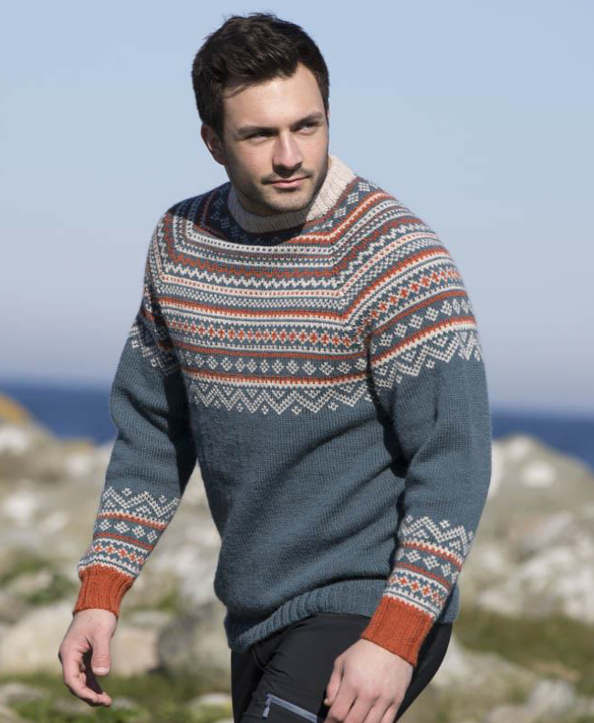"Bo" Genser - Viking Design 1708-7 Kit - XS-XXL - Viking Alpaca Storm, fra Viking