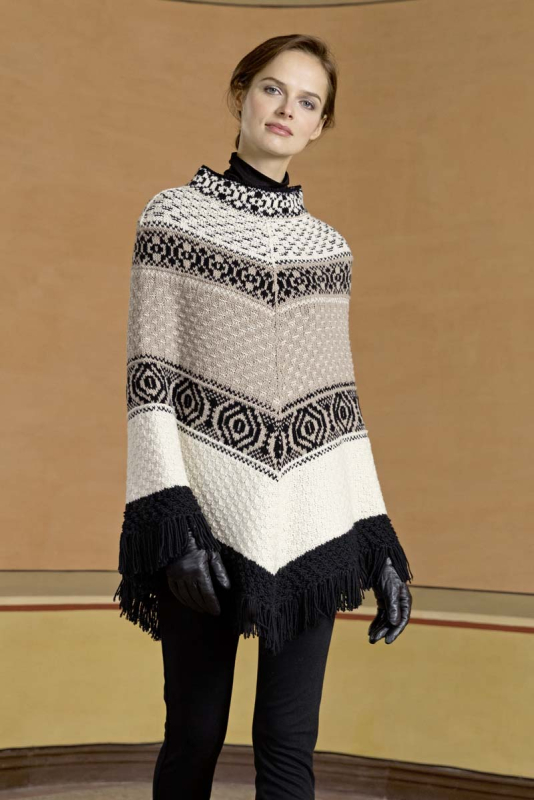 Poncho- Lang yarns 248-005-001 Kit - S - M - Lang yarns merino 120, fra Viking