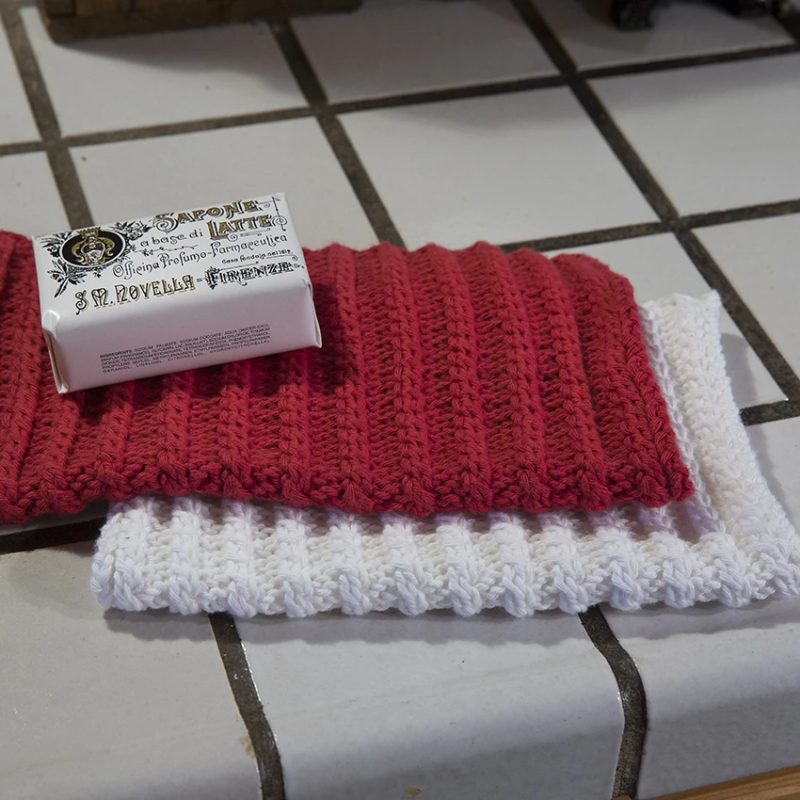 1 vaskeklud, rød - Viking Design 1715-27B Kit - 20x24 cm - Viking Vår, fra Viking