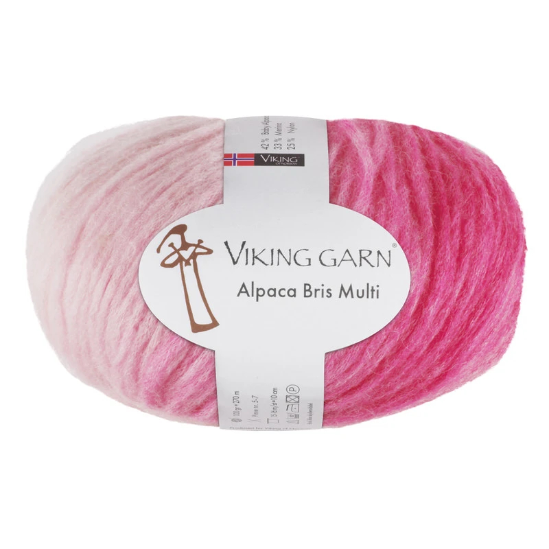 Viking Bris Multi - 366 Multi rosa, Alpacagarn, fra Viking