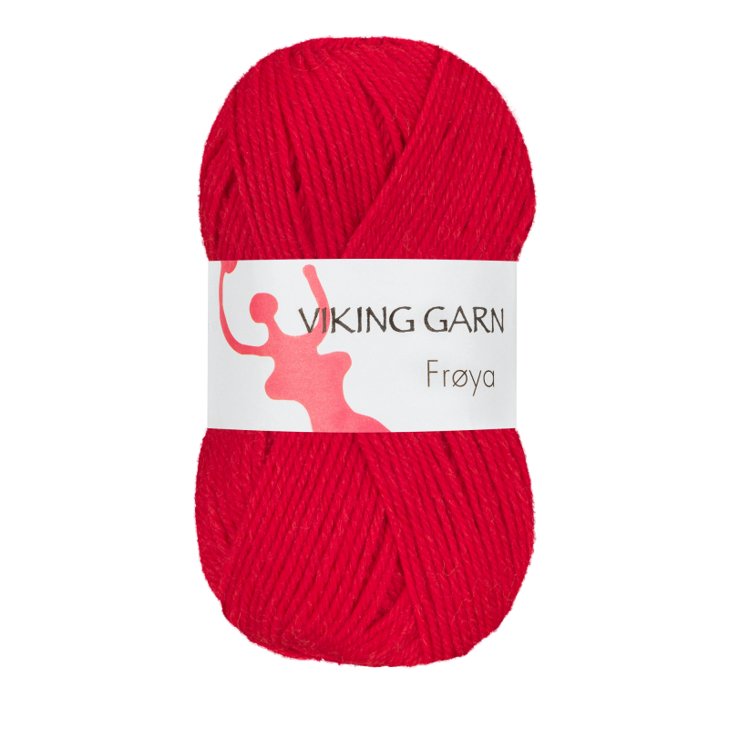 Viking Frøya - 204 Rød, Uld/nylon, fra Viking
