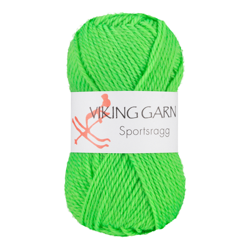 Viking Sportsragg - 535 Neongrøn, Uld/Akryl/Nylon, fra Viking