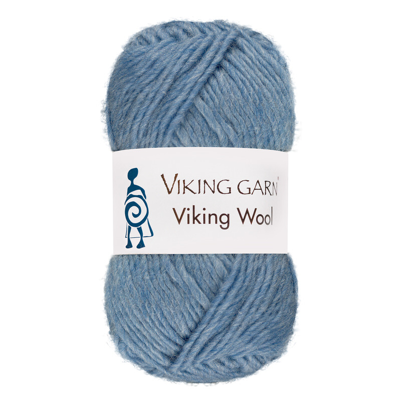 Viking Wool 524 Blå, Uldgarn, fra Viking