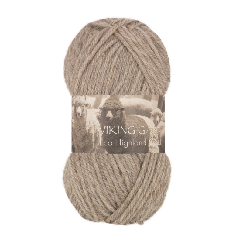 Viking Eco Highland Wool 207 Beige, Uldgarn, fra Viking