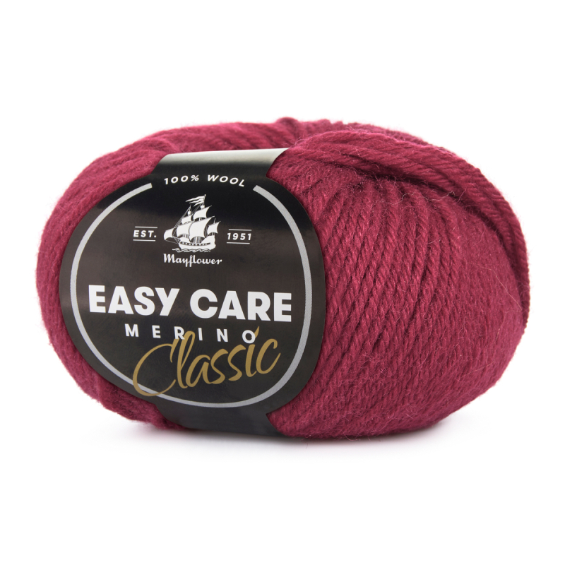 Mayflower Easy Care Classic - 227 Mørkerød, Merinogarn, fra Mayflower
