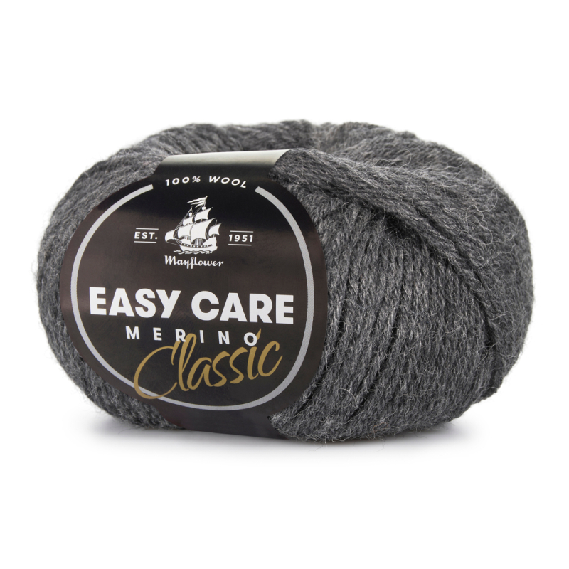 Mayflower Easy Care Classic - 254 Mørkegrå, Merinogarn, fra Mayflower