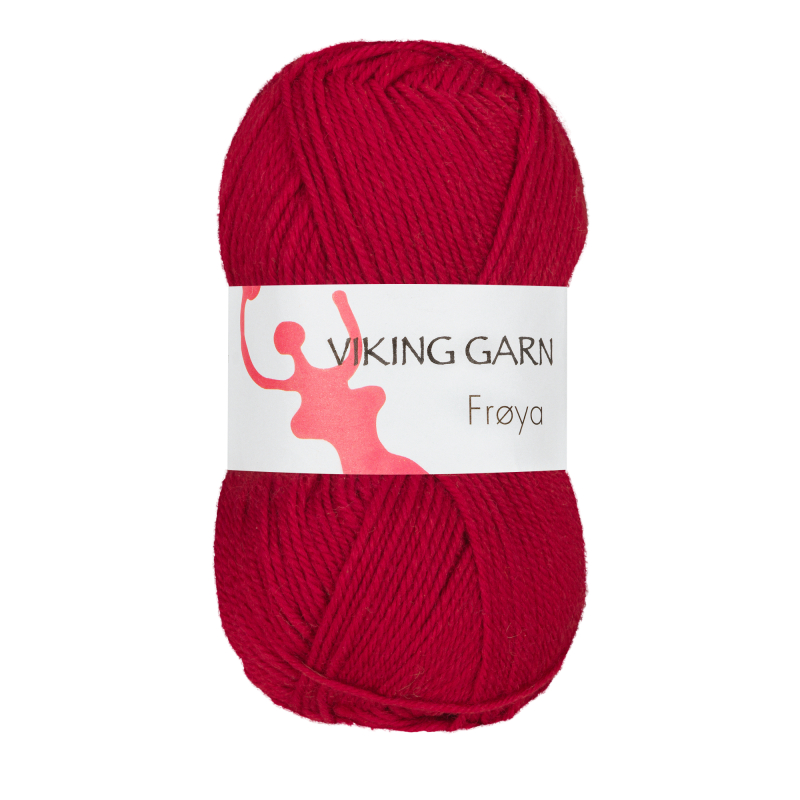Viking Frøya - 209 Mørk rød, Uld/nylon, fra Viking