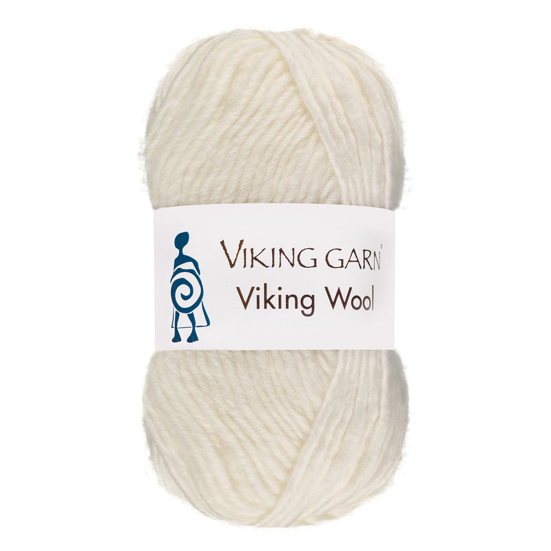 Viking Wool 500 Hvid, Uldgarn, fra Viking