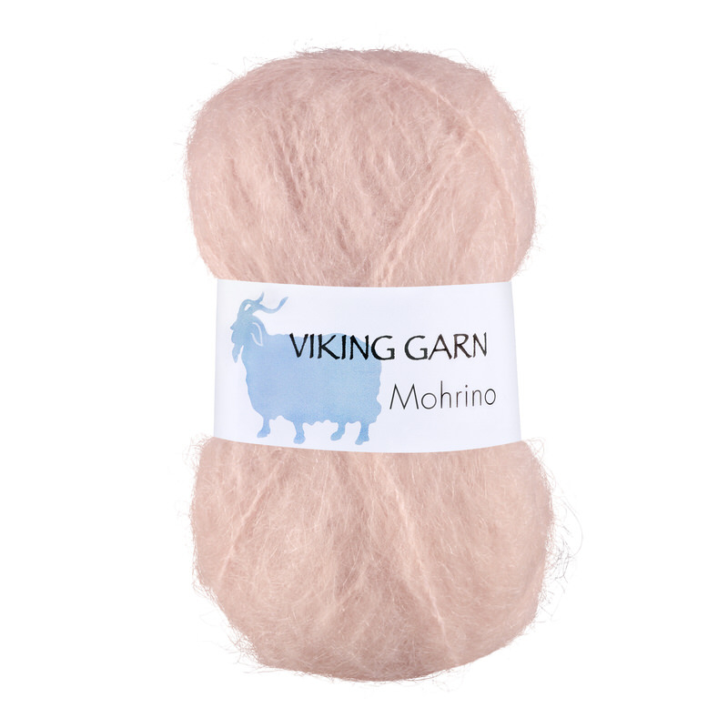 Viking Mohrino - 582 Pudderrosa, Mohairgarn, fra Viking