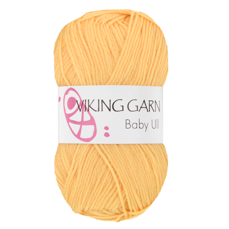 Viking Baby Ull - 343 Gul, Merinould, fra Viking
