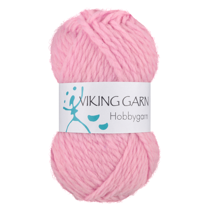 Viking Hobbygarn 964 Lys rosa, Uldgarn, fra Viking